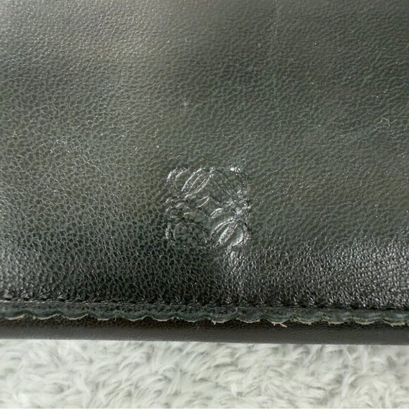 LOEWE Anagram Leather Bifold Long Wallet Black - Picture 7 of 15